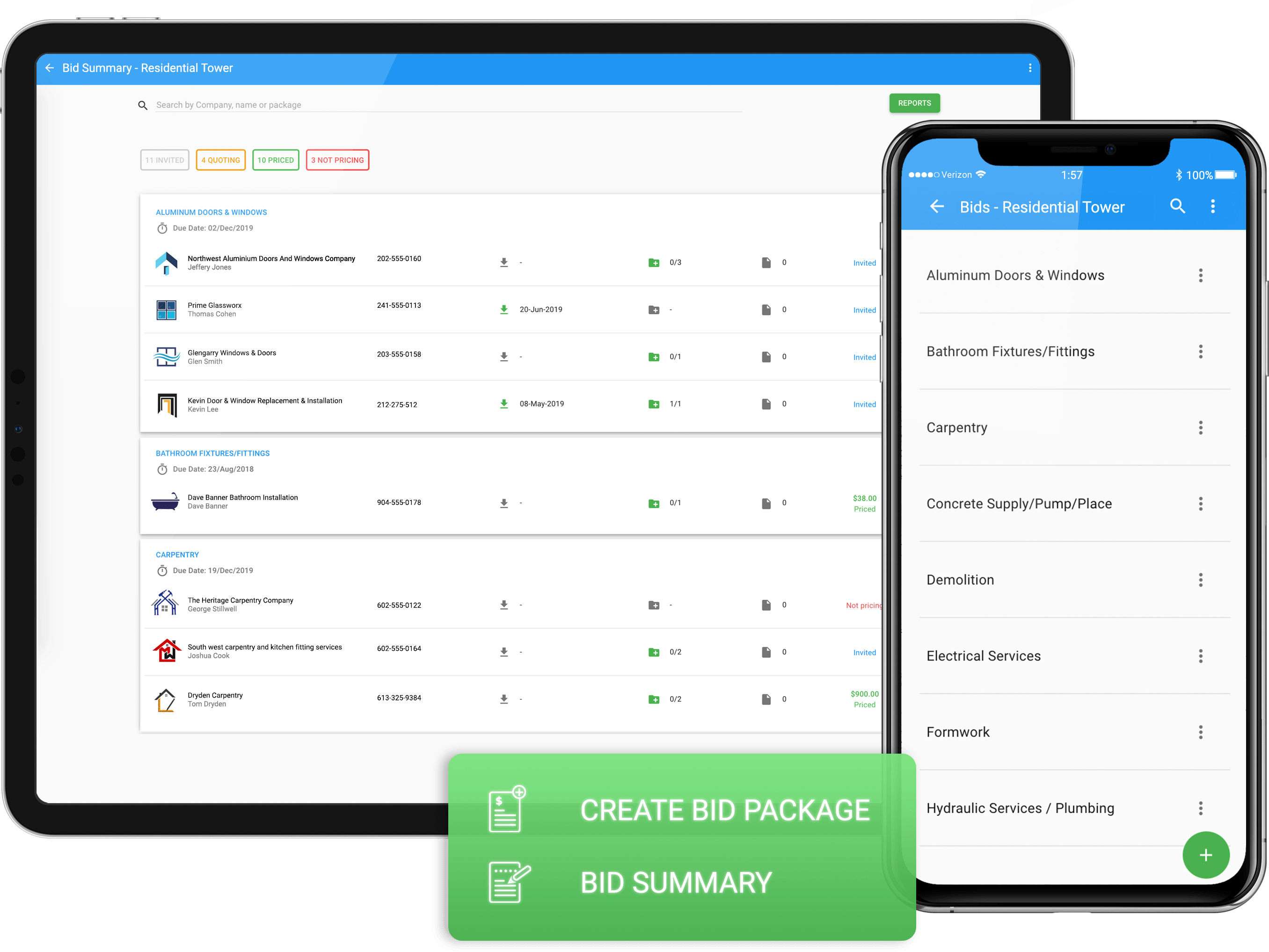 US Bid Management Overview Create package